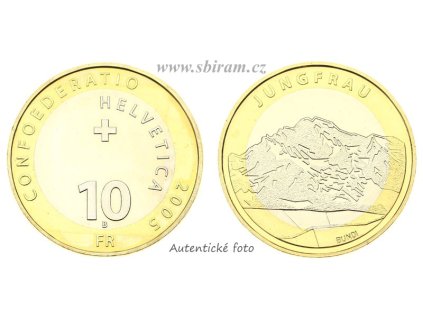 Švýcarsko, pamětní mince 10 Franků, 2005...viz autentické foto