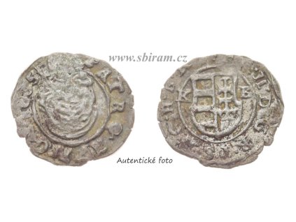 Ferdinand II. (1619-1637), Ag (stříbrná) mince 1 Denár, 1635 KB...viz autentické foto