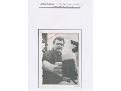 Paleček Miroslav (1945), český folkový zpěvák, sběratelský list s vl. podpisem