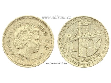 Velká Británie, mince 1 Pound, 2005...viz autentické foto