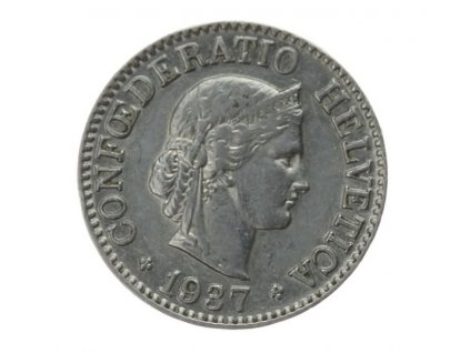 Švýcarsko, mince 10 Rp., 1937, stav 0/0