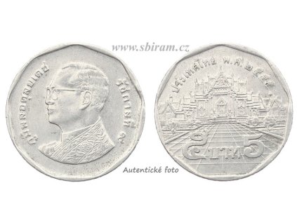 Thajsko, mince 5 Baht, 2012..viz autentické foto