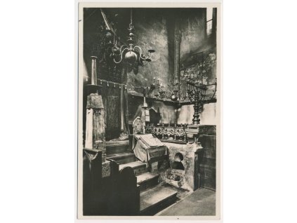 49 - Praha, Stánek úmluvy ve staronové synagoze, cca 1930