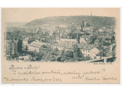 49 - Praha, Malá Strana, celkový pohled, foto K. Bellmann, cca 1899