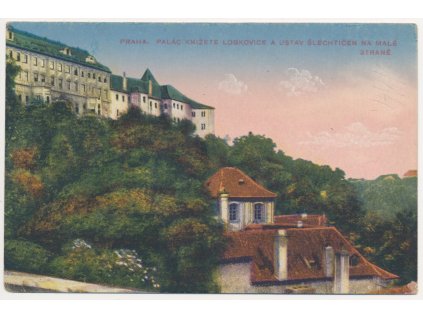 49 - Praha, Malá Strana, Palác knížete Lobkovice a ústav šlechtičen, 1919