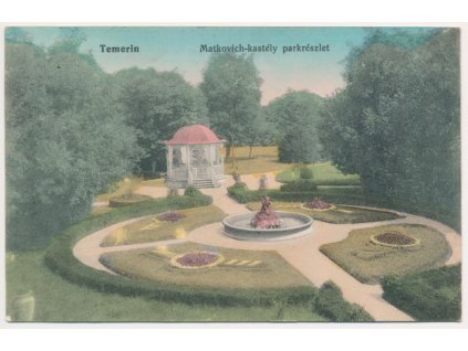 Srbsko,Temerin, Matkovich-kastély parkrészlet, partie z parku, cca 1915