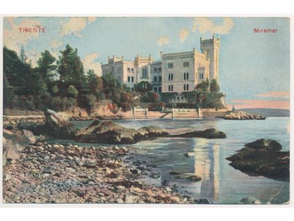 Itálie, Trieste, Miramar, partie, cca 1909