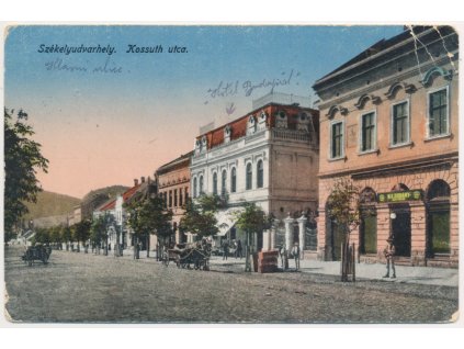 Rumunsko, Székelyudvarhely, Kossuth utca, 1918