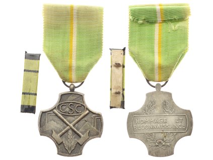 Belgie, AE medaile Hommage et Reconnaissance (Pocta a uznání), civilní obrana, stuha, stužka, stav 1/1/1