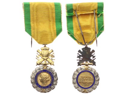 Francie, Médaille militaire (Vojenská medaile), 1870, stuha, stav 1/1/1