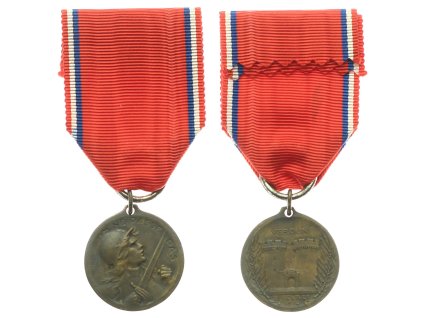 Francie, Médaille de Verdun (Verdunská medaile), neoficiální ražba, stuha, stav 1/1/1
