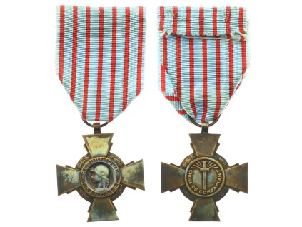 Francie, Croix du combattant (Kříž bojovníka), stuha, stav 1/1/1