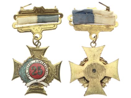 Německo, Kříž za věrnou službu (Treudienst-Ehrenzeichen) pro 25 let služby, stužka, smalty, stavy 1/1/1