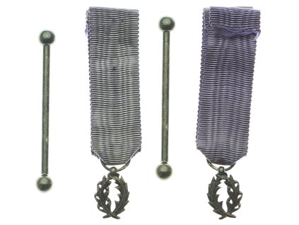 Francie, miniatura Řádu akademických palem (francouzsky Ordre des Palmes académiques), stužka, stav 1/1/1