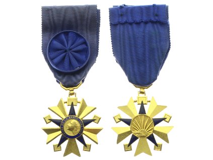 Francie, Řád veřejného zdraví (Ordre de la Santé publique), 1938/1962, stuha s rozetou, stav 1/1/1