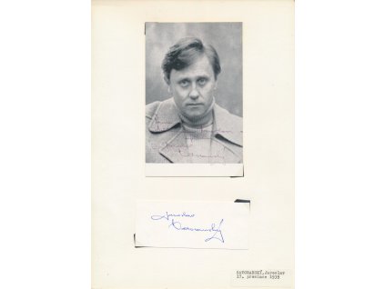Satoranský Jaroslav (1939), český herec, sběratelský list s vl. podpisem