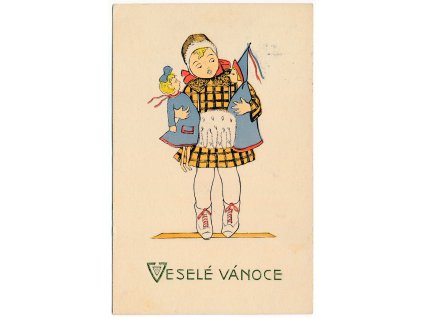 Veselé Vánoce, Holčička s panenkami, cca 1935