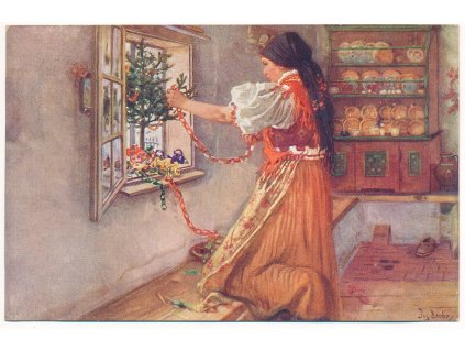 Vánoční pozdrav, Obrazy z Chodska, J. Douba, cca 1919