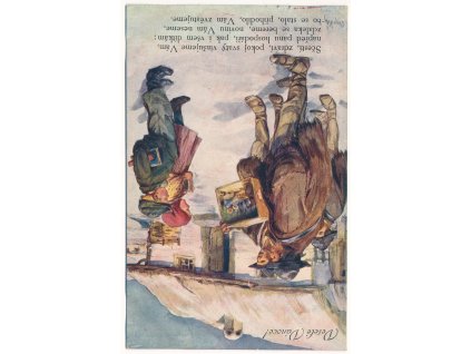 Vánoční přání, "Štěstí, zdraví, pokoj svatý vinšujeme Vám...", cca 1915