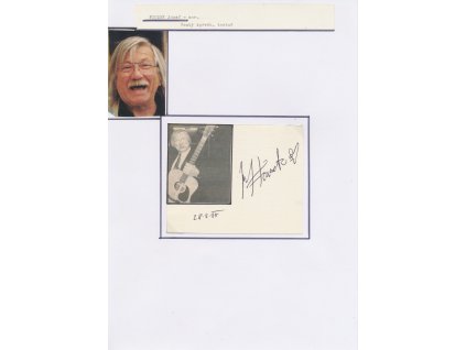 Fousek Josef (1939), spisovatel, textař, básník, písničkář, sběratelský list  s vl. podpisem