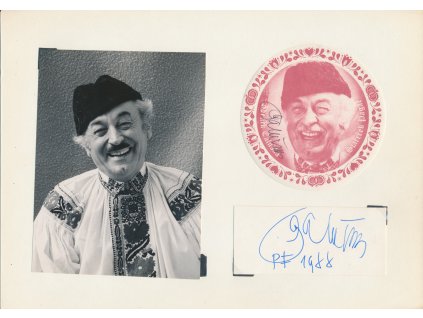 Galuška Zdeněk (1913-1999), moravský spisovatel, malíř, ilustrátor, sběratelský list s vl. podpisem