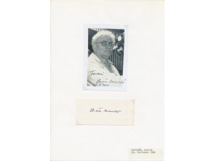 Vaculík Ludvík (1926-2015), český prozaik, fejetonista, sběratelský list s vl. podpisem