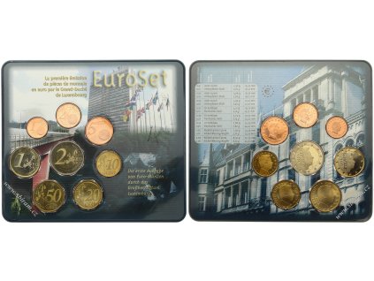 Lucembursko, sada Euro mincí, 2002...viz autentické foto