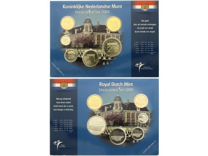 Nizozemsko, sada oběžných mincí, 2000...viz autentické foto