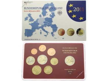 Německo, BRD, sada Euro mincí, 2011 A - Berlín...viz autentické foto