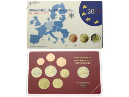 Německo, BRD, sada Euro mincí, 2013 A - Berlín...viz autentické foto