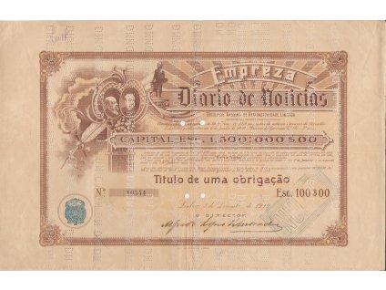 Akcie, Empreza Diario de Noticias, 100 Escudos, okolo roku 1925