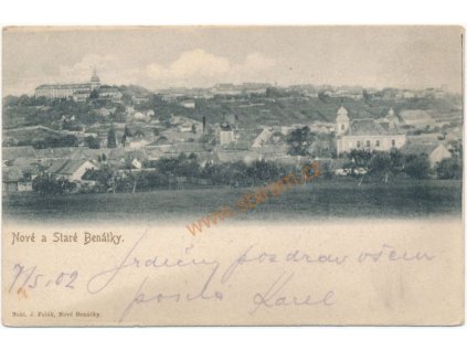36 - Mladoboleslavsko, Nové a Staré Benátky, celkový pohled, cca 1902