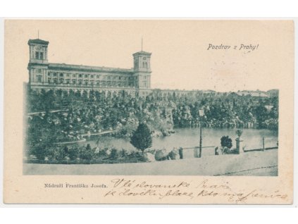 49 - Praha, Nádraží Františka Josefa, prošlá poštou 1899