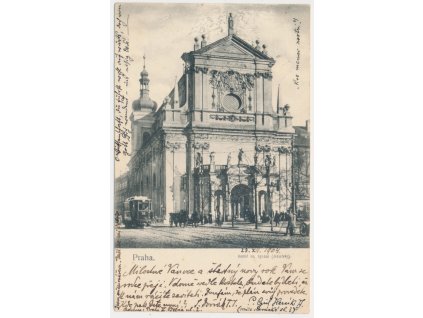 49 - Praha, Jezuitský kostel sv. Ignáce na Karlově náměstí, cca 1904