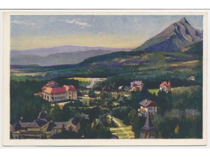Slovensko, Tatranská Lomnica, dle orig. E. Kosy, celk. pohled, cca 1922