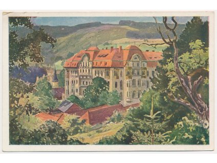 Slovensko, Trenčianské Teplice, Grandhotel, dle orig. E. Kosy, cca 1922
