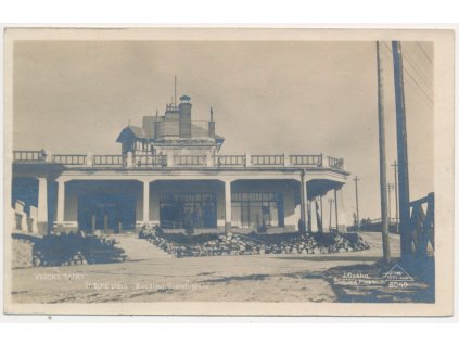 Slovensko, Vysoké Tatry, Štrbské pleso, Kavárna a Grandhotel, cca 1920