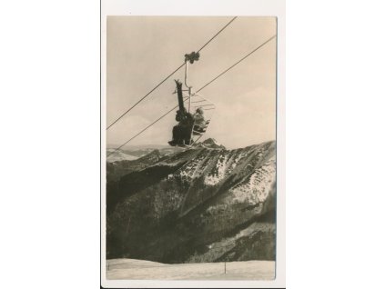 Slovensko, Malá Fatra, Sedačkový výtah, Vrátna-Chleb, cca 1951