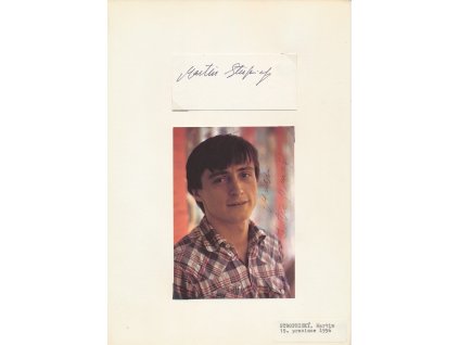 Stropnický Martin (1956), herec, politik, diplomat, sběratelský list s vl. podpisem