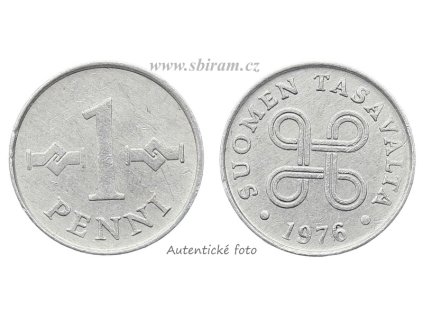 Finsko, mince 1 Penni, 1976...viz autentické foto