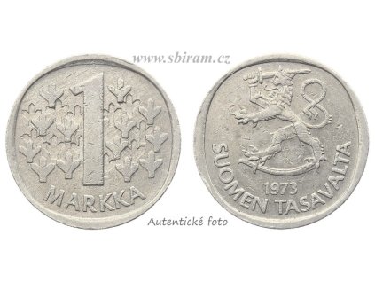 Finsko, mince 1 Markka, 1973...viz autentické foto