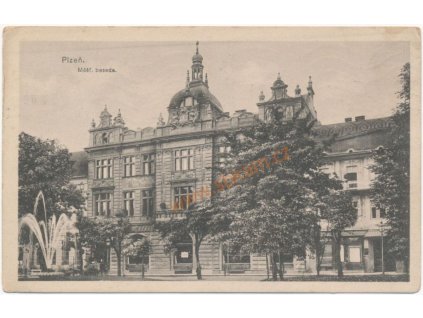 47 - Plzeň, partie u Měšťanské besedy, cca 1918