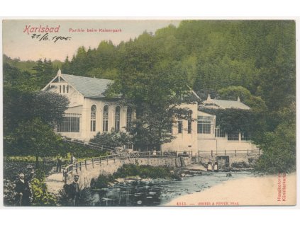 25 - Karlovy Vary (Karlsbad), Partie beim Kaiserpark, cca 1905