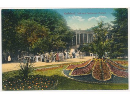 25 - Karlovy Vary (Karlsbad), Café und Restaurant Poshof, cca 1911