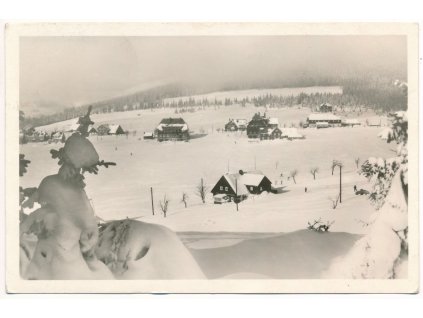 66 - Trutnovsko, Krkonoše, Pomezní boudy, zimní partie, cca 1952