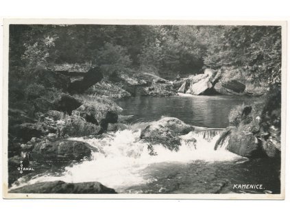 20 - Jablonecko, Držkov, řeka Kamenice, partie, cca 1935