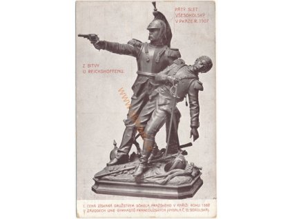 V. slet všesokolský v Praze, (z bitvy u Reichshoffenu), cca 1918