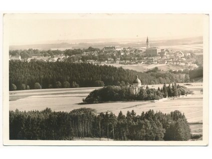 67 - Třebíčsko, Jemnice, celkový pohled, cca 1947