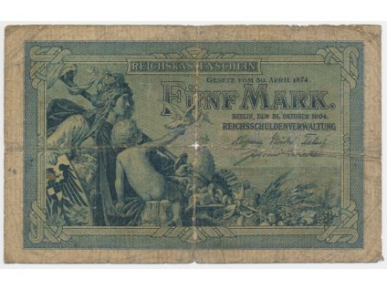Německo, 5 Marek, 1904, oběhový stav