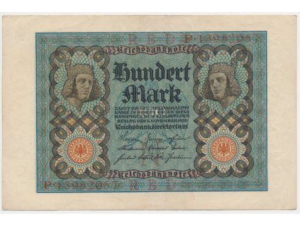 Německo, 100 Marek, 1920, pěkný oběhový stav